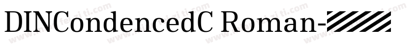 DINCondencedC Roman字体转换